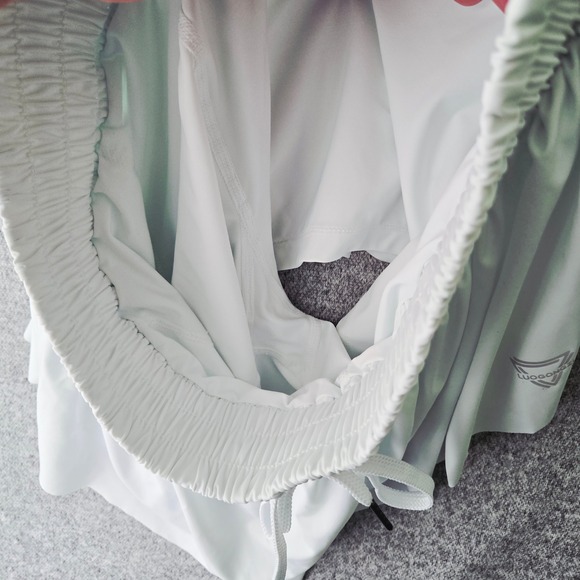 LUOGONGZI White Flowy Athletic Shorts High Waisted Double Layer Workout Skort M - Picture 7 of 10